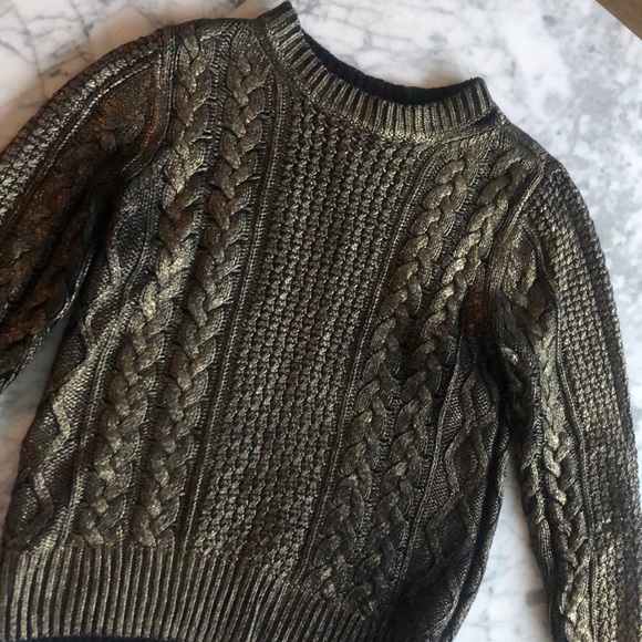 MICHAEL Michael Kors Cable Knit Metallic Sweater - Picture 8 of 10